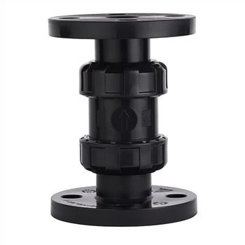 Falf Gwirio Swing PVC Gwir Undeb Flanged